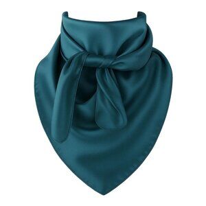 Turquoise Wild Rag Large Scarf 35x35" Satin Western Accessory Cowgirl or Cowboy